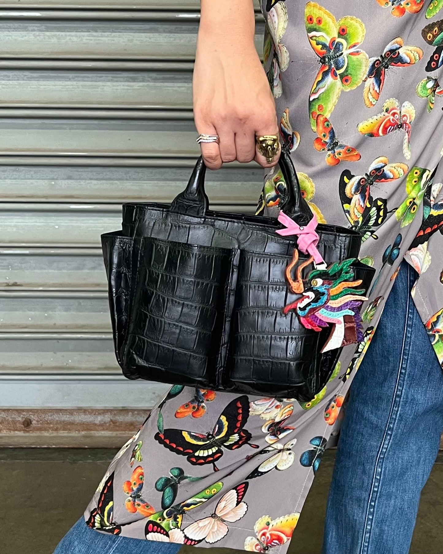 CARRY ALL MINI 顶部提手包：黑色